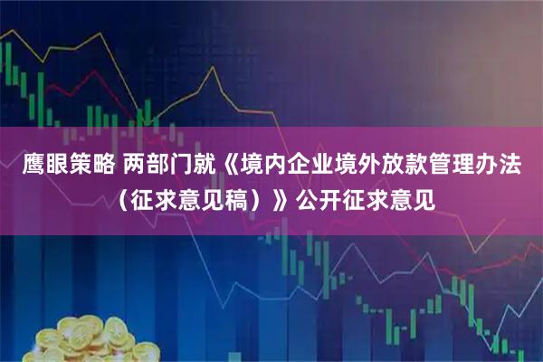 鹰眼策略 两部门就《境内企业境外放款管理办法（征求意见稿）》公开征求意见