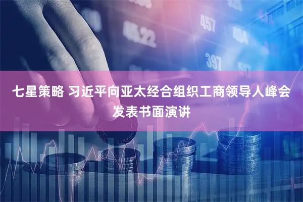 七星策略 习近平向亚太经合组织工商领导人峰会发表书面演讲