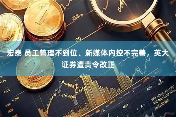 宏泰 员工管理不到位、新媒体内控不完善，英大证券遭责令改正